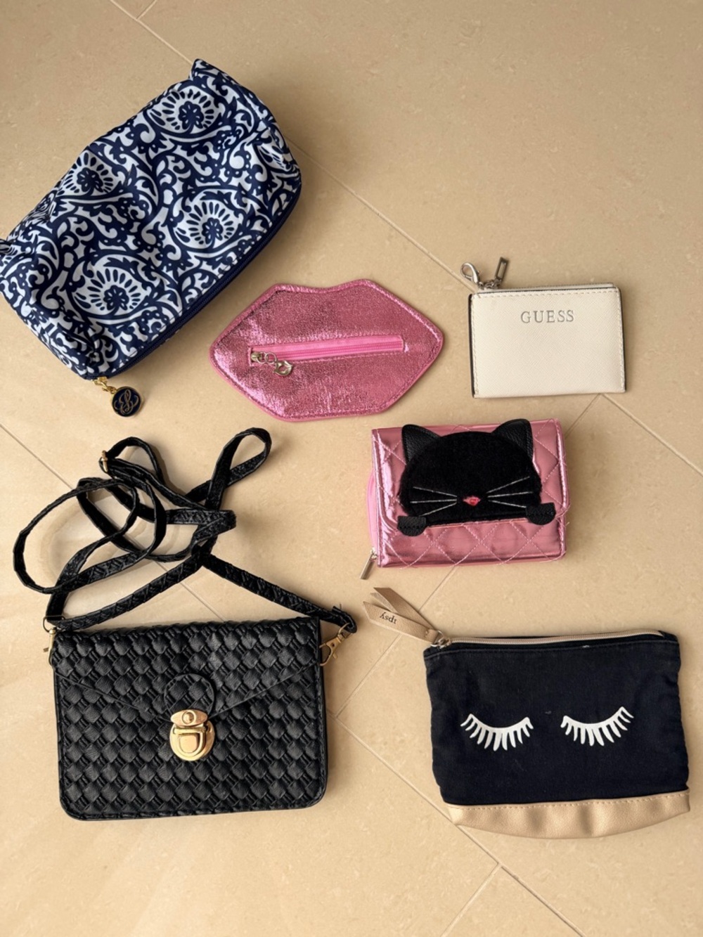 Series of small bags and wallets